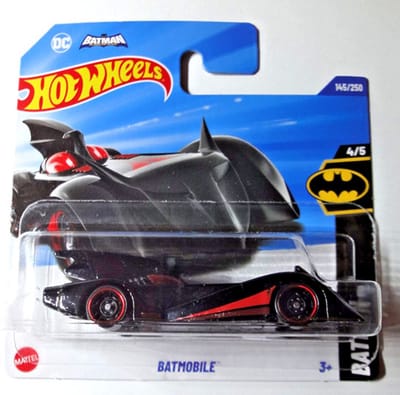 HOT WHEELS BATMOBILE DC BLACK RED 145/250 (1:64) HW BATMAN 4/5 2025