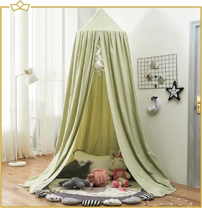ATTREZZO® Klamboe - Hoogte 250 cm - Groen - Kinderkamer - Babykamer