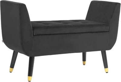 Luxueuze Zitbank met Opbergruimte voor Woonkamer en Entree - Fluweelachtig Polyester - Donkergrijs