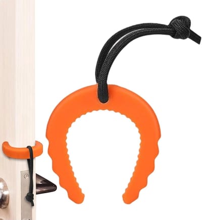 Deurstopper - Deurhouder - Deur open houden - C-vorm ontwerp - 7x7x7 cm - Oranje