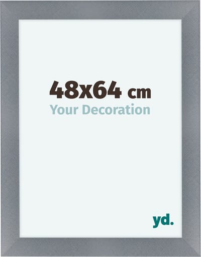 Your Decoration - Fotolijst 48x64 cm - MDF - Aluminium Geborsteld - Como