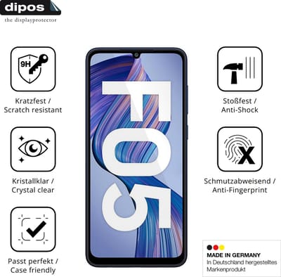dipos – 2x Pantserfolie geschikt voor Samsung Galaxy F05 | 9H Screenprotector