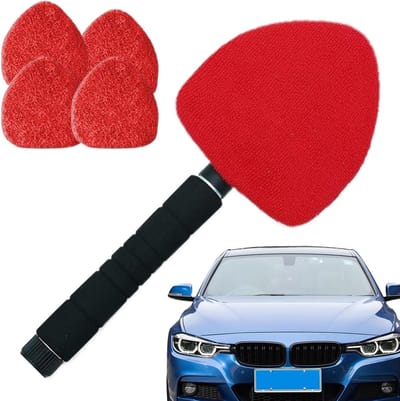 Ruitenreiniger Auto - Glasreiniger Tool - Auto Ramen Schoonmaken - Uitschuifbaar 180 Graden - 41-57 cm - Rood