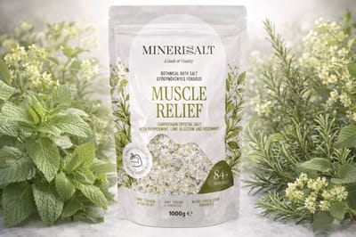 Minerisalt Muscle Relief Badzout van Praid met Pepermunt, Lindebloesem en Rosmarijn