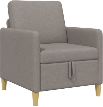 vidaXL - Sofa - met - Opbergruimte - Taupe - 72 - x - 78 - x - 87 - cm - Polyester