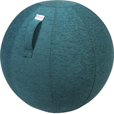 Vluv STOV - zitbal met hoes - voor kantoor en thuis - ergonomisch - yoga- en zwangerschapsbal - 60-65 cm - petrol