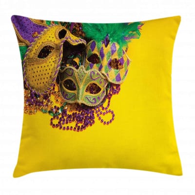 ABAKUHAUS Carnaval-kussenhoes – Venetiaans – 40x40 cm – Tweezijdig bedrukt