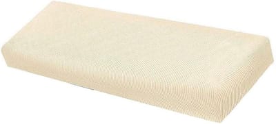 Bankhoes voor voetenbank - Ottoman hoes Kruk overtrek - Meubels beschermen - Hoogelastische stof - 90-120cm - Beige