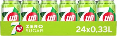 Tray 7 Up Zero - 24x 33cl