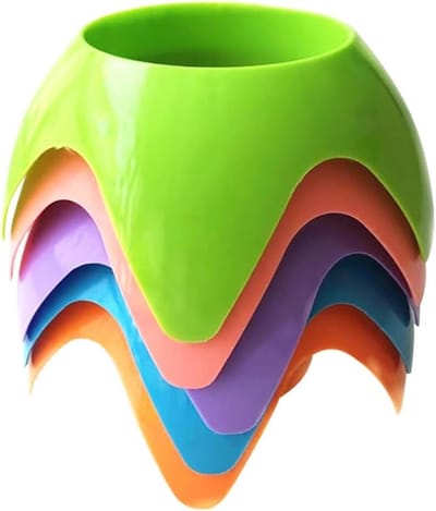 Allecto - Stranduitrusting - Strandbenodigdheden - Strandreis - Strandbekerhouders - Must Haves voor Vrouwen - Volwassenen Familie Vrienden (Multicolor 5 Pack)