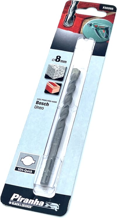 Piranha betonboor - Ø 8 mm x 120 mm - Bosch Uneo - SDS Quick - X50265