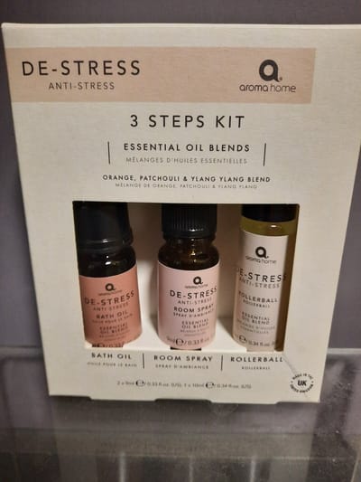 anti stress in 3 stappen - teherische olie - sinaasappel - patchouli - ylang ylang - roomspray- bath olie