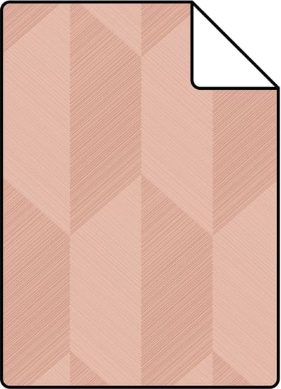 Proefstaal Origin Wallcoverings behang 3D-motief terracotta roze - 26.5 x 21 cm - 348033-S
