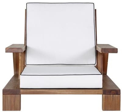 Svea - Soraya loungestoel - acaciahout - naturel/wit