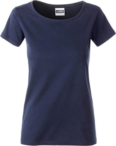 James and Nicholson Dames/dames Basic Organic Katoenen T-Shirt (Marine)