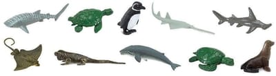 Safari Speeldieren Bedreigde Zeedieren 3-5 Cm 10 Stuks