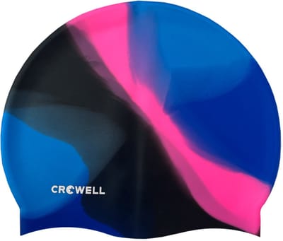 Crowell Badmuts Zwem Siliconen Multi Flame Blauw-Roze-Zwart kol.17