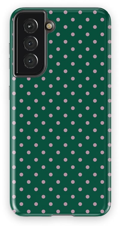 Polka Dots Hoesje Samsung Galaxy S21 | Geschikt Voor Mag | Stippen Design Backcover Samsung Galaxy S21 Forest Blush
