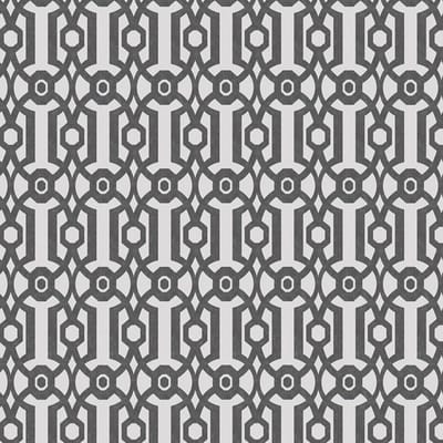 Retro behang Profhome 390624-GU vliesbehang glad met ornamenten mat zwart wit 5,33 m2