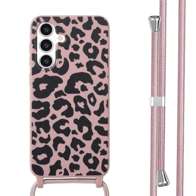 imoshion Hoesje - Geschikt voor Samsung Galaxy A36 - Siliconen design hoesje met koord - Animal Pink