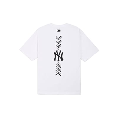 MLB New York Yankees American Vintage Letterprint Ronde Hals Korte Mouwen T-shirt Unisex Tops Wit 31TSS3131-50W M gray