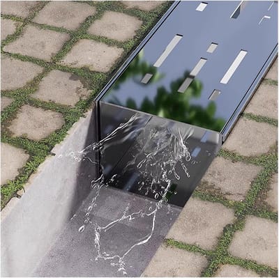 Afvoergoot RVS - Lineaire drain - Waterafvoer buiten - Sterk draagvermogen - 100 cm lengte - Zilverkleurig