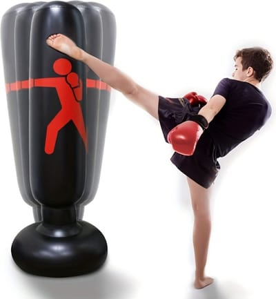 Nivard Bokszak Staand - Stootzak - Kickboks Zak Volwassenen - Punching Bag - Boxzak - Bokspaal - Sport - Rood