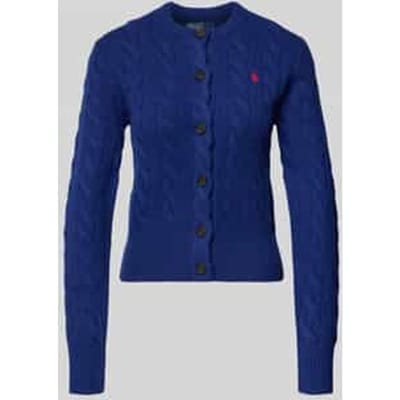Cardigan van een mix van wol en kasjmier met labelstitching
