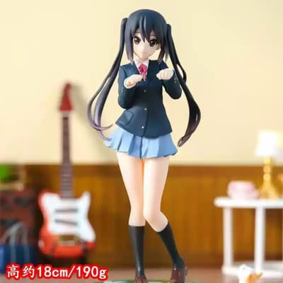 K-On! Figurines Nakano Azusa Figurine Anime PVC GK Statue Modèle Décoration Bureau Chambre Poupée Ornement Mignon Collection Jouets Cadeaux Personnalisés black