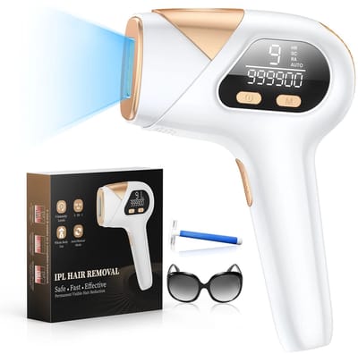 Tresaro IPL-laser Ontharing 9-energietiveaus Pulsen Permanente pijnloze laserhaarepilator voor vrouwen Lichaam Bikini Gezicht