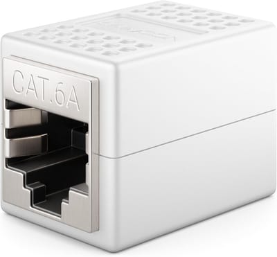 Netwerk Koppeling - Kabel Verlenging - Netwerk Uitbreiden - Afgeschermde Kwaliteit - 2 RJ45 Bussen - Wit