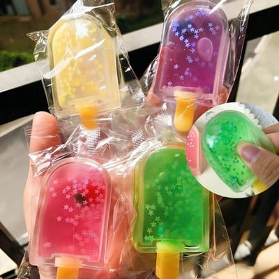 Taba Squishy Glitter IJsje Fidget Squishes IJs Fake Voedsel Squishy Angstverlichting Stressverlichting Vent Speelgoed Pudding Cadeau green