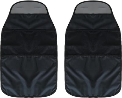 Famanu – Rugleuningbeschermer auto, set van 2, met organizer, waterdicht en verstelbaar, zwart