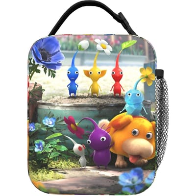 Pikmins Geïsoleerde Lunchtas Lekvrij Spellen Herbruikbare Koeltas Lunchbox Tote School Picknick Mannen Vrouwen One Size