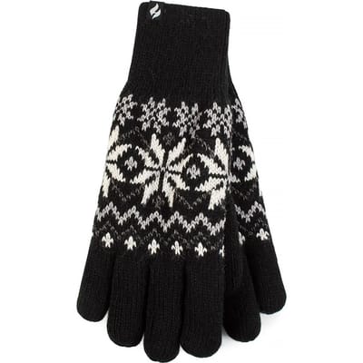 Heat Holders - Dames Zachte Thermische Handschoenen - Zwart
