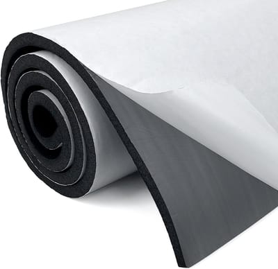 Zelfklevend, 300 mm (B) x 12 mm (D) x 3 m (L), multifunctioneel schuim, zelfklevend, schuimrol, isolatiemat, zelfklevend, antislip, geluidsisolatie, schokdemping (zwart)