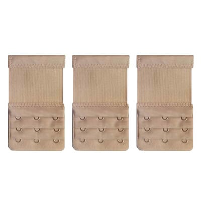BH Verlengstuk Dames - 3-Haak Verlengriem - Zacht & Comfortabel - Nylon met RVS Haken - Abrikoos - Voor Vrouwen BH - 1 Stuk