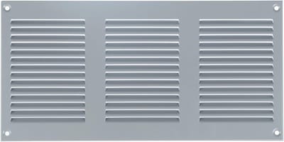 Grijze Afdekrooster 10x4 met Gaas voor Ventilatie in Muur of Plafond