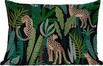 Buitenkussens - Tuin - Jungle - Panter - Patronen - Jongens - Meiden - Planten - 50x30 cm