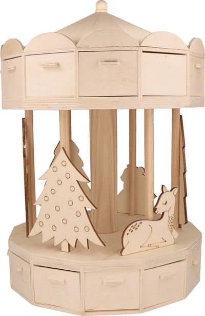 Houten Adventskalender 28x41x28 cm - Artemio