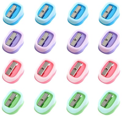 Dailygoods- Puntenslijper Roestvrij Staal - Antislip - Veiligheid voor Kinderen - School - Kantoor - Set van 12 - Slijper