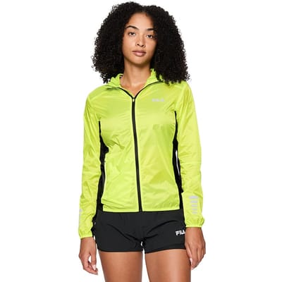 FILA Roncadelle Packable Running Jacket Acid Lime-black Size: XS | Sports Jackets Outlet | Dames | Zwart