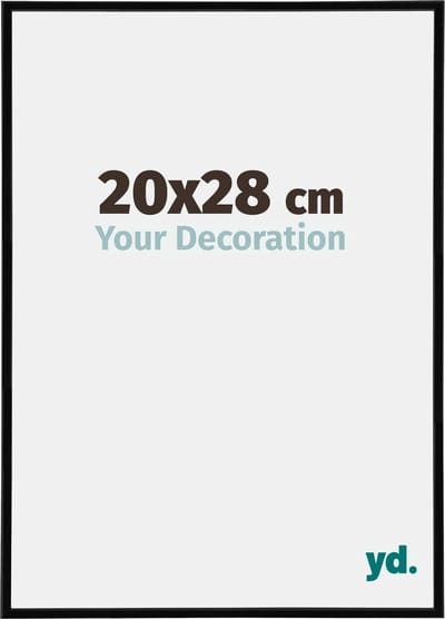 Your Decoration - Fotolijst 20x28 cm - Kunststof - Zwart Hoogglans - Annecy