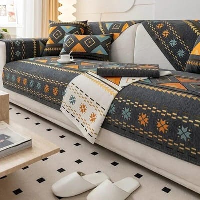 Bohemia Sofa Mat Covers voor Woonkamer Chenille Antislip Universele Sofa Kussenhoezen Huisdier Kinderen Bank Beschermer Woondecoratie 70x70cm 1pc