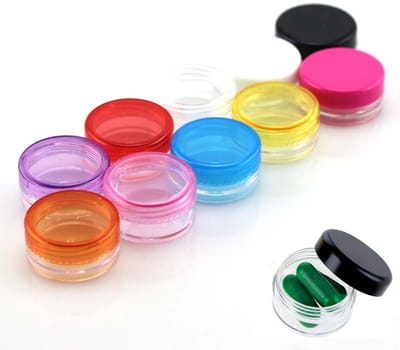 Draagbare pillendozen, BPA-vrije compacte pillendozen, kleine pillendoos voor handtas, reizen en dagelijks gebruik, ideaal voor crèmes en zalven