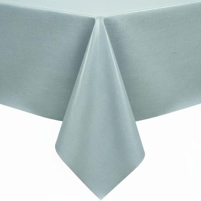 Protecttable - Tafelzeil Linnenlook Lichtblauw 140x50cm - Tafelkleed Afwasbaar - Kunststof