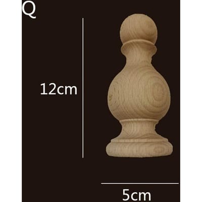 Sculpture sur bois Arche Jambe Circulaire Pied en Bois Meubles Cylindrique Boule Applique Kawaii Chambre Décor En Bois Lion Escalier Décoration