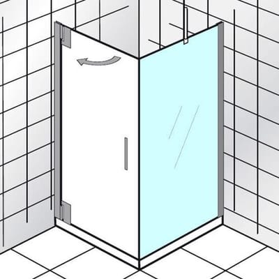 HSK K2P side panel for hinged door 75 x 200 cm