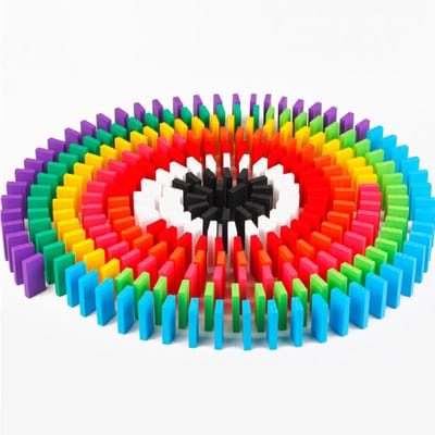 120 Stuks Regenboog Houten Dominostenen Set Educatief Leren Speelgoed voor Kinderen Kleurrijke Dominostenen Spel Kinder Cadeau red