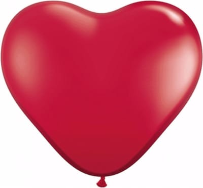 Shoppartners HSP Hartjes ballonnen - rood - 10x - ballon - 25 cm